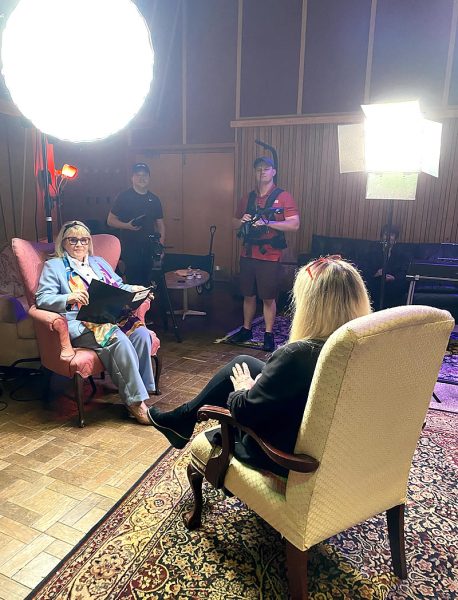 Edit Hand interviewing Tonya Holly at Cypress Moon Studios for an upcoming Vignette